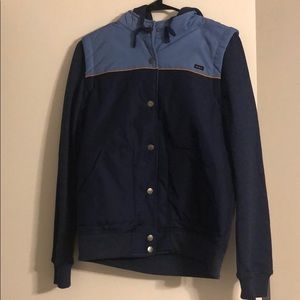 Navy blue RVCA hooded jacket